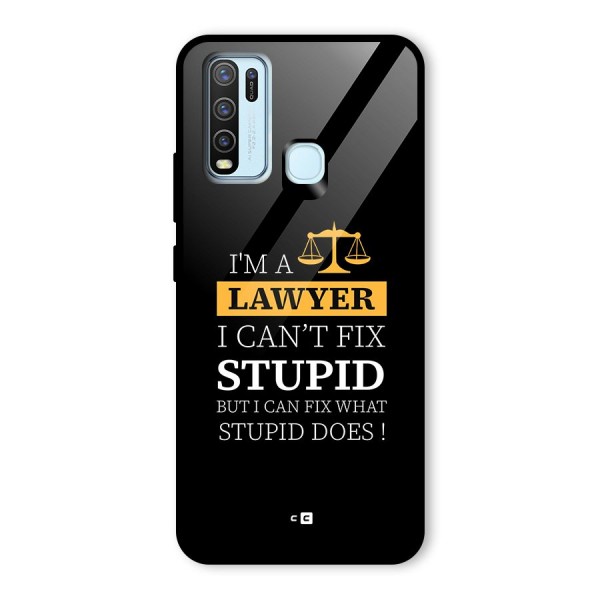 Fix Stupid Case Glass Back Case for Vivo Y50