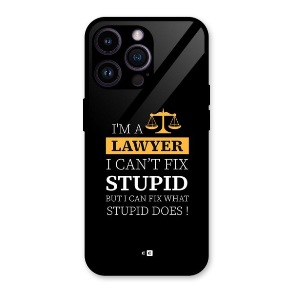 Fix Stupid Case Glass Back Case for iPhone 14 Pro Max