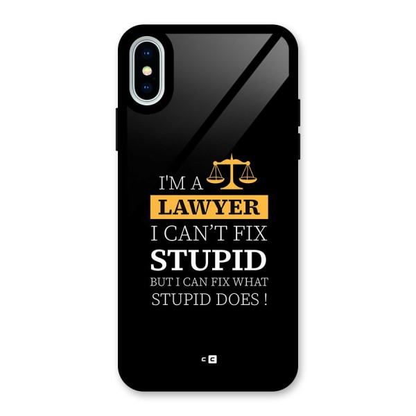Fix Stupid Case Glass Back Case for iPhone X