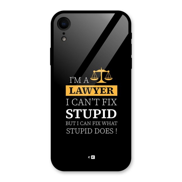 Fix Stupid Case Glass Back Case for iPhone XR