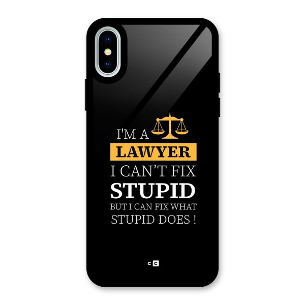 Fix Stupid Case Glass Back Case for iPhone XS