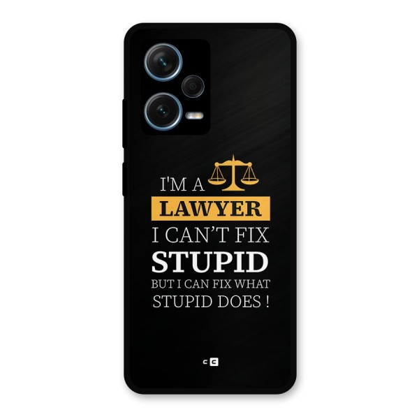 Fix Stupid Case Metal Back Case for Redmi Note 12 Pro Plus 5G