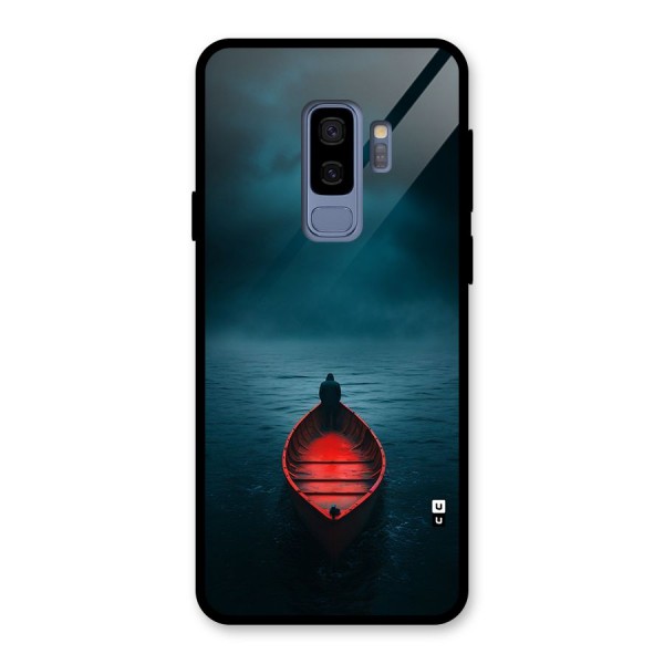 Floating Boat Glass Back Case for Galaxy S9 Plus