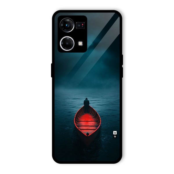 Floating Boat Glass Back Case for Oppo F21 Pro 4G