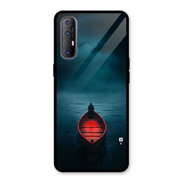 Floating Boat Glass Back Case for Oppo Reno3 Pro