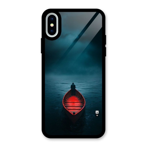 Floating Boat Glass Back Case for iPhone X