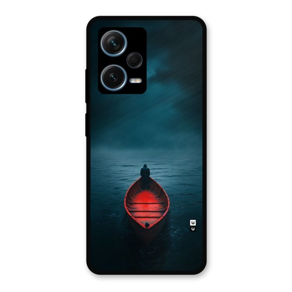 Floating Boat Metal Back Case for Redmi Note 12 Pro Plus 5G