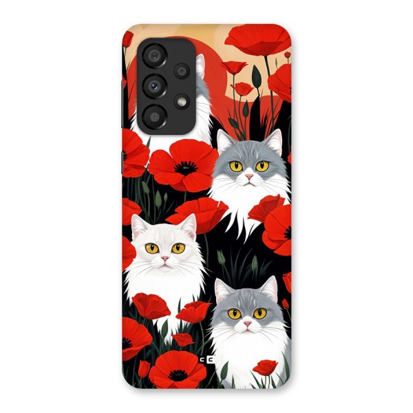 Floral Cat Back Case for Galaxy A33 5G