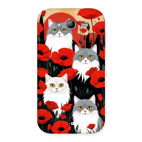 Floral Cat Back Case for Galaxy Grand Neo