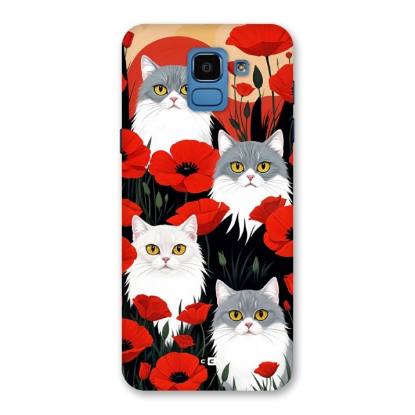 Floral Cat Back Case for Galaxy On6