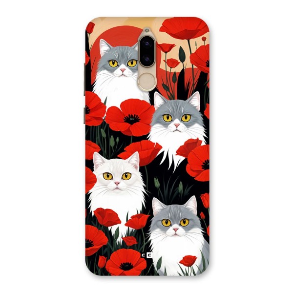 Floral Cat Back Case for Honor 9i