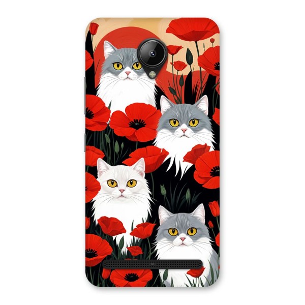 Floral Cat Back Case for Lenovo C2