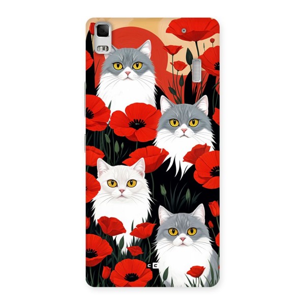 Floral Cat Back Case for Lenovo K3 Note