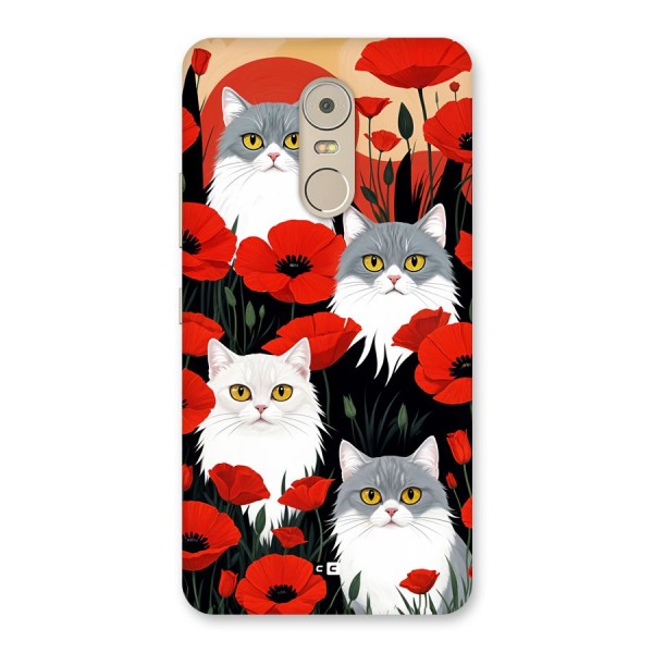 Floral Cat Back Case for Lenovo K6 Note