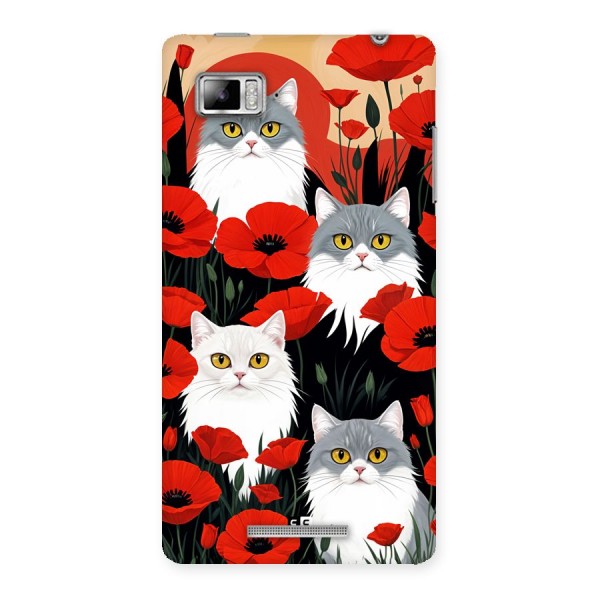 Floral Cat Back Case for Lenovo Vibe Z K910