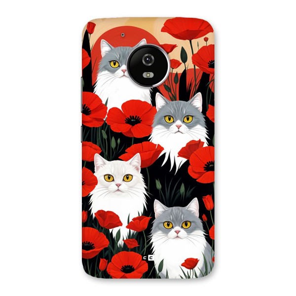 Floral Cat Back Case for Moto G5
