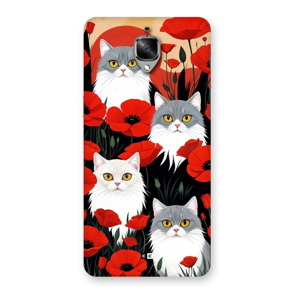 Floral Cat Back Case for OnePlus 3
