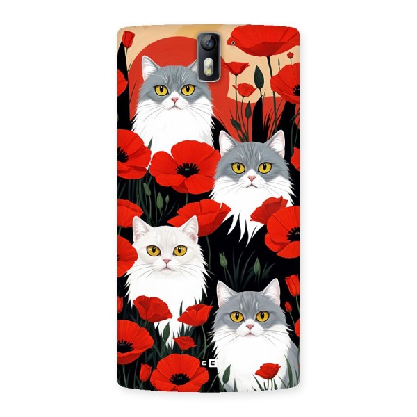 Floral Cat Back Case for OnePlus One
