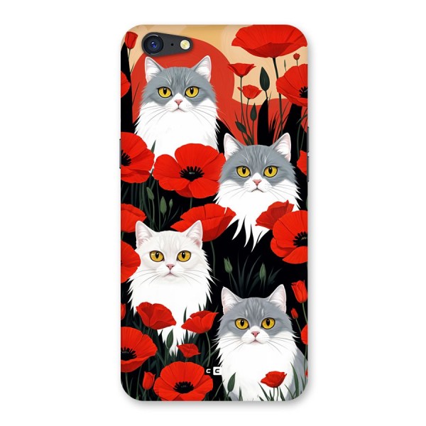 Floral Cat Back Case for Oppo A71