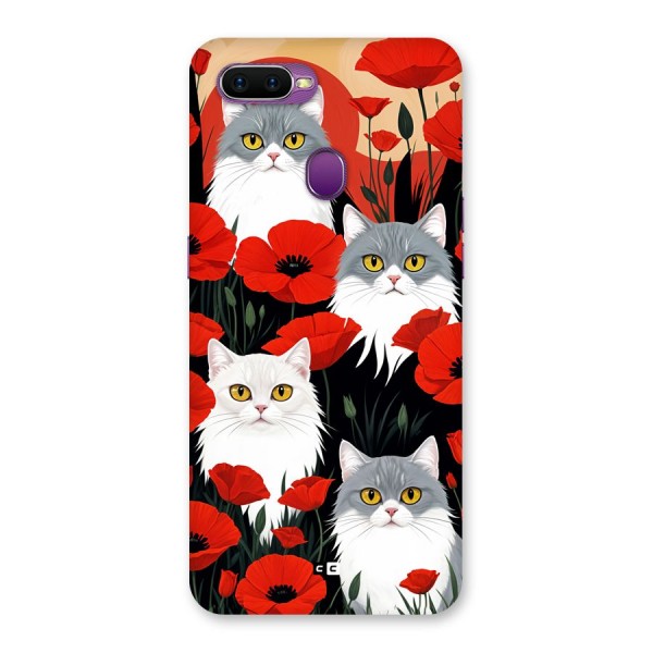 Floral Cat Back Case for Oppo F9