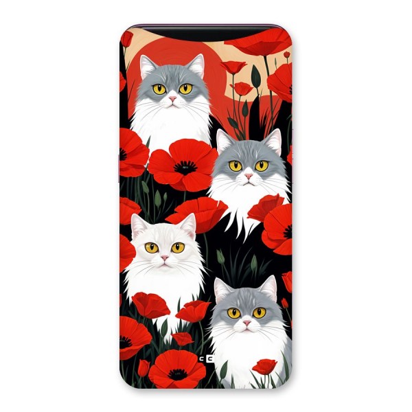 Floral Cat Back Case for Oppo Find X