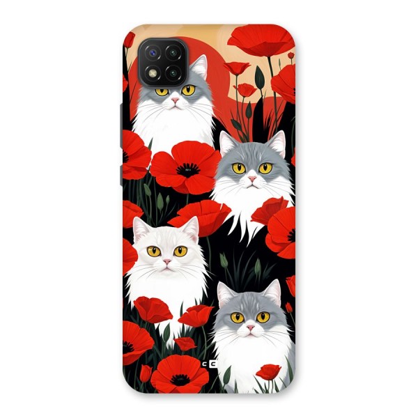 Floral Cat Back Case for Poco C3