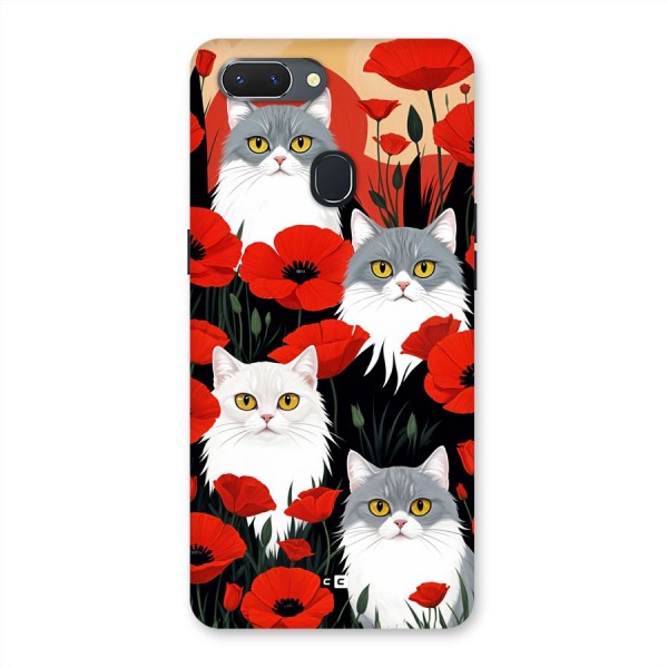 Floral Cat Back Case for Realme 2