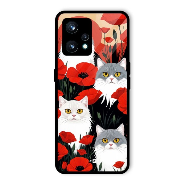 Floral Cat Back Case for Realme 9
