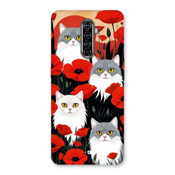 Floral Cat Back Case for Realme X2 Pro