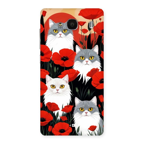Floral Cat Back Case for Redmi 2