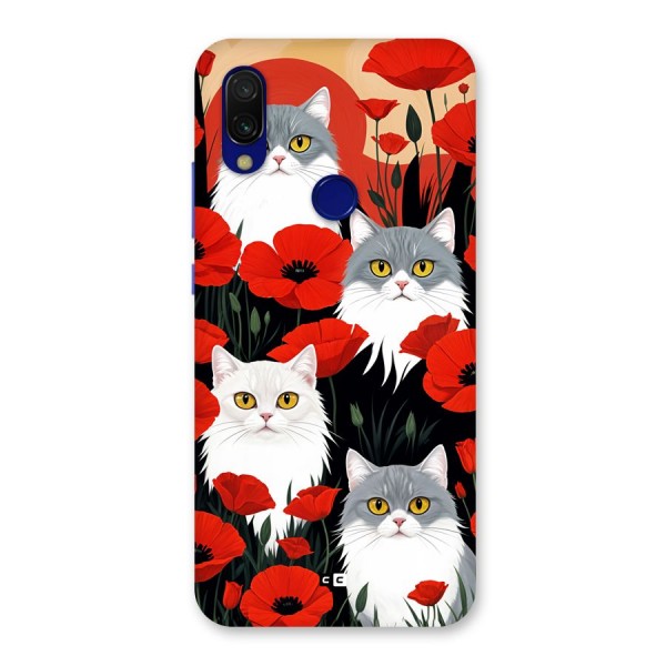 Floral Cat Back Case for Redmi 7