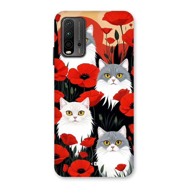 Floral Cat Back Case for Redmi 9 Power