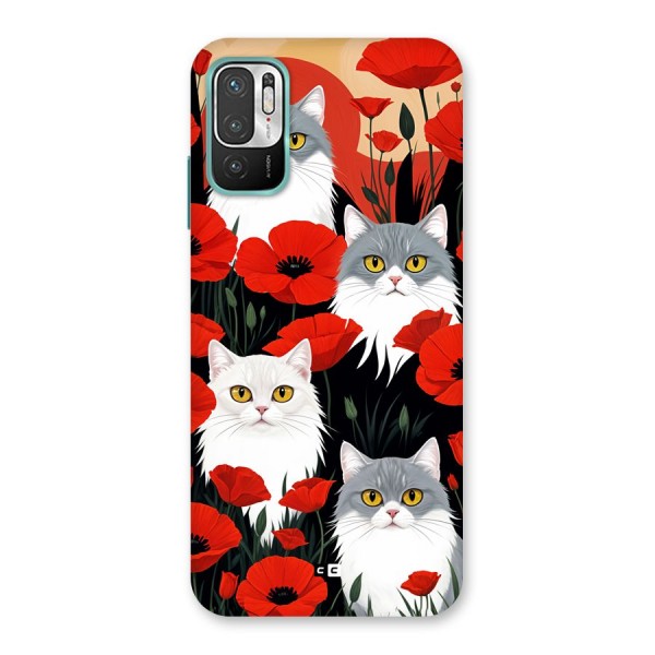 Floral Cat Back Case for Redmi Note 10T 5G