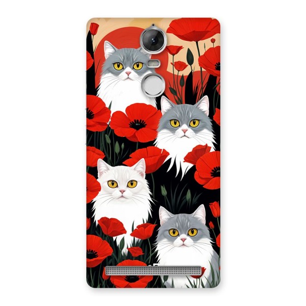 Floral Cat Back Case for Vibe K5 Note