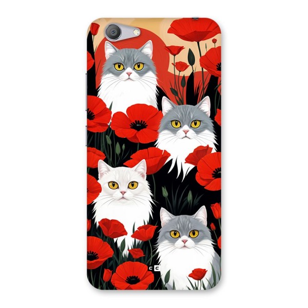 Floral Cat Back Case for Vivo Y53