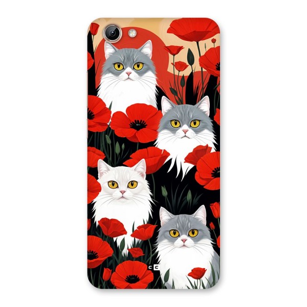 Floral Cat Back Case for Vivo Y71i