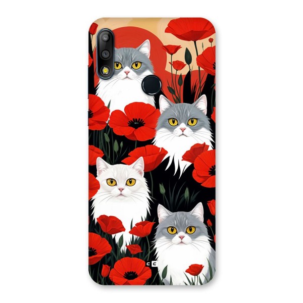 Floral Cat Back Case for Zenfone Max Pro M2