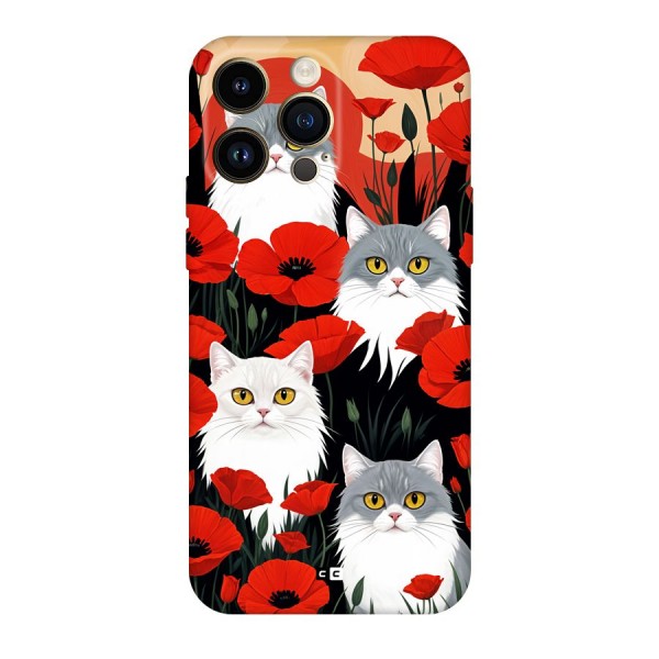 Floral Cat Back Case for iPhone 14 Pro Max