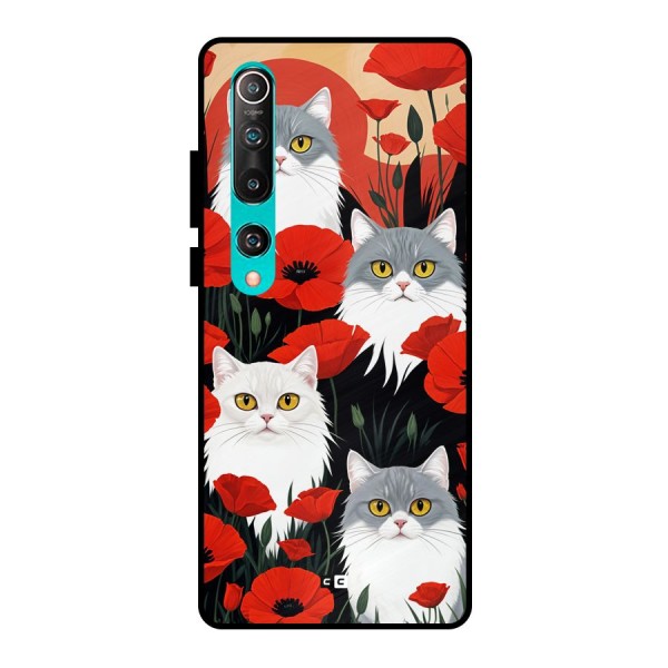 Floral Cat Metal Back Case for Mi 10