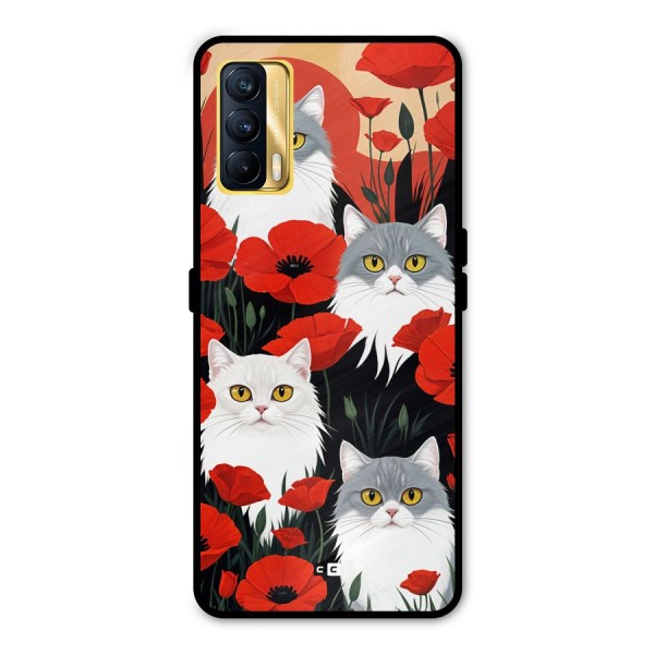 Floral Cat Metal Back Case for Realme X7