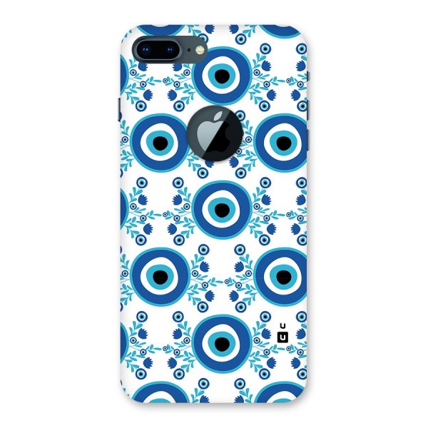 Floral Evil Eyes Back Case for iPhone 7 Plus Logo Cut