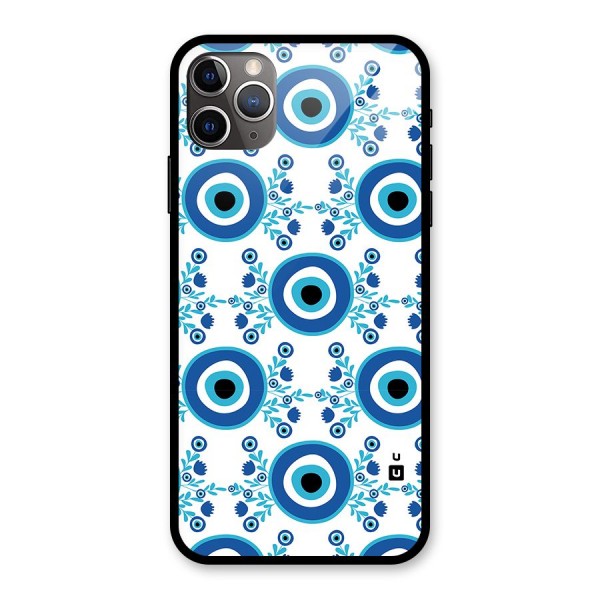 Floral Evil Eyes Glass Back Case for iPhone 11 Pro Max
