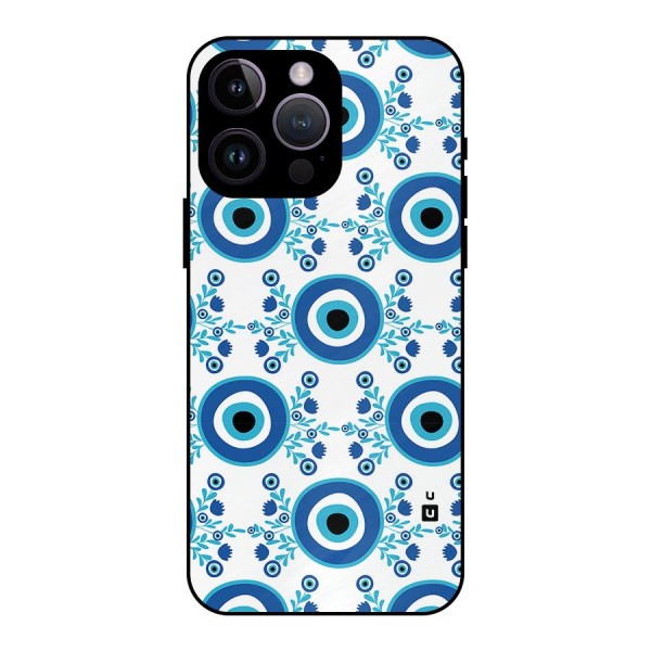 Floral Evil Eyes Metal Back Case for iPhone 14 Pro Max