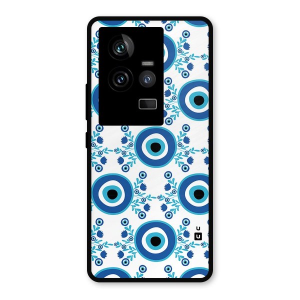 Floral Evil Eyes Metal Back Case for iQOO 11 5G