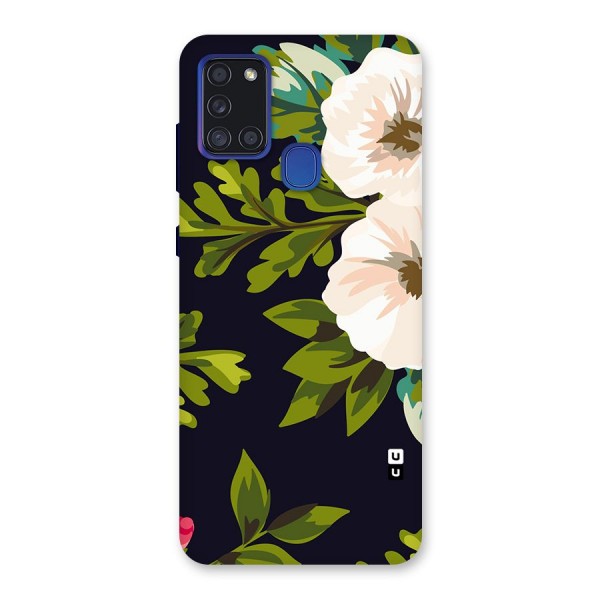 Floral Leaves Back Case for Galaxy A21s