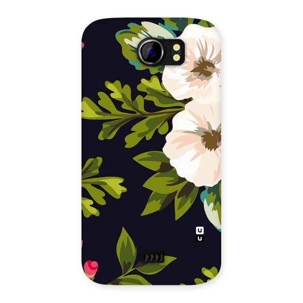 Floral Leaves Back Case for Micromax Canvas 2 A110