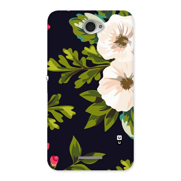 Floral Leaves Back Case for Sony Xperia E4
