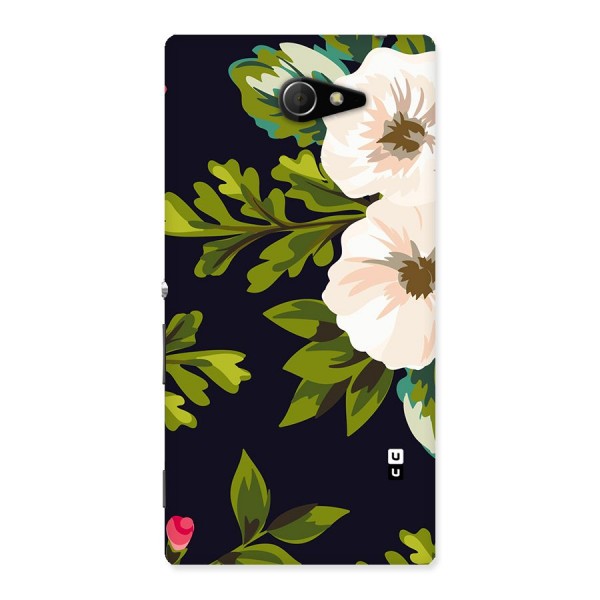 Floral Leaves Back Case for Sony Xperia M2