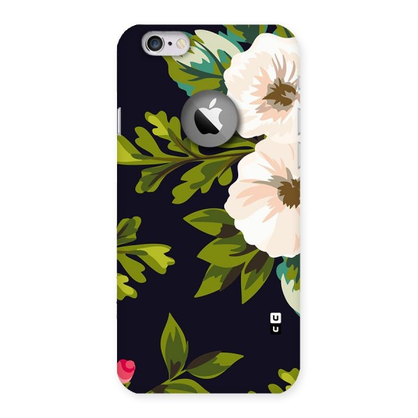 Floral Leaves Back Case for iPhone 6 Logo Cut