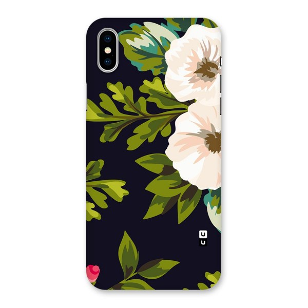 Floral Leaves Back Case for iPhone X